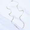 Vintage White and Gold Link Minimalist Chain Necklace by Vintage Meet Modern - Vintage Meet Modern Vintage Jewelry - Chicago, Illinois - #oldhollywoodglamour #vintagemeetmodern #designervintage #jewelrybox #antiquejewelry #vintagejewelry