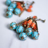 Vintage Bohemian Chic Turquoise and Coral Lucite Dangling Statement Earrings by Unsigned Beauty - Vintage Meet Modern Vintage Jewelry - Chicago, Illinois - #oldhollywoodglamour #vintagemeetmodern #designervintage #jewelrybox #antiquejewelry #vintagejewelry