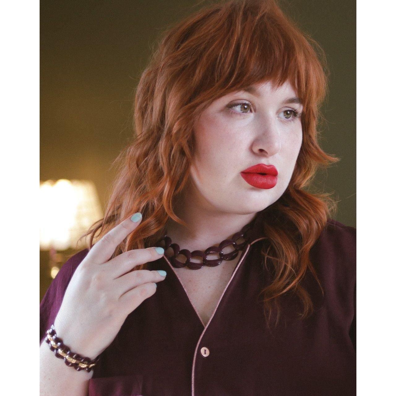 Vintage Napier Chunky Purple Link Bracelet by Napier - Vintage Meet Modern Vintage Jewelry - Chicago, Illinois - #oldhollywoodglamour #vintagemeetmodern #designervintage #jewelrybox #antiquejewelry #vintagejewelry