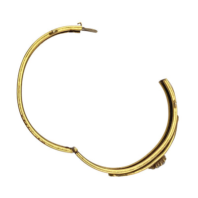 Vintage Victorian Revival Opaline Bangle Bracelet by Unsigned Beauty - Vintage Meet Modern Vintage Jewelry - Chicago, Illinois - #oldhollywoodglamour #vintagemeetmodern #designervintage #jewelrybox #antiquejewelry #vintagejewelry