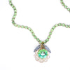Vintage Green Rhinestone Flower Necklace by Unsigned Beauty - Vintage Meet Modern Vintage Jewelry - Chicago, Illinois - #oldhollywoodglamour #vintagemeetmodern #designervintage #jewelrybox #antiquejewelry #vintagejewelry