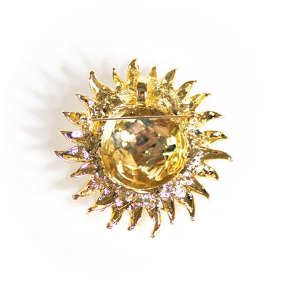 Celestial Gold and Blue Statement Brooch Pendant by Unsigned Beauty - Vintage Meet Modern Vintage Jewelry - Chicago, Illinois - #oldhollywoodglamour #vintagemeetmodern #designervintage #jewelrybox #antiquejewelry #vintagejewelry