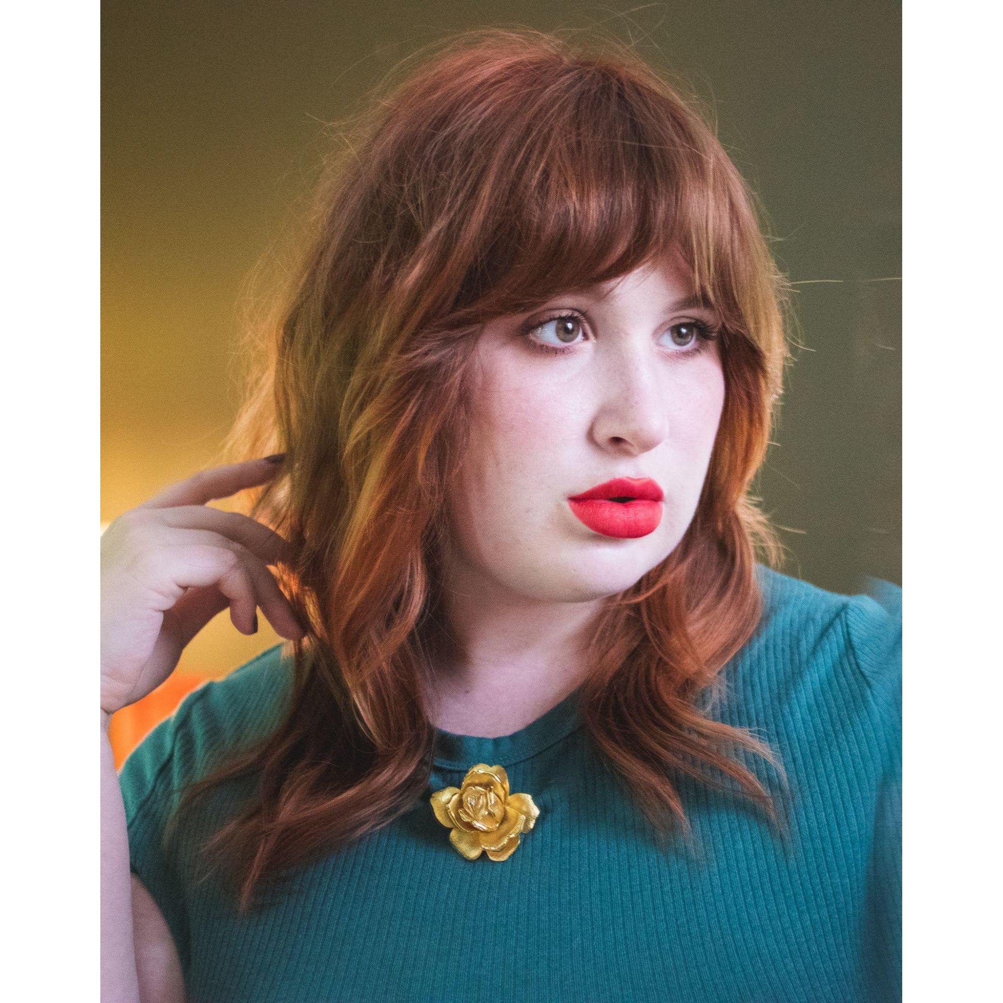 Vintage Golden Rose Brooch by Unsigned Beauty - Vintage Meet Modern Vintage Jewelry - Chicago, Illinois - #oldhollywoodglamour #vintagemeetmodern #designervintage #jewelrybox #antiquejewelry #vintagejewelry