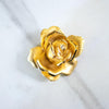 Vintage Golden Rose Brooch by Unsigned Beauty - Vintage Meet Modern Vintage Jewelry - Chicago, Illinois - #oldhollywoodglamour #vintagemeetmodern #designervintage #jewelrybox #antiquejewelry #vintagejewelry