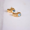 Vintage 1980s Swarovski Blue Crystal and Pave Diamante Rhinestone Earrings by Swarovski - Vintage Meet Modern Vintage Jewelry - Chicago, Illinois - #oldhollywoodglamour #vintagemeetmodern #designervintage #jewelrybox #antiquejewelry #vintagejewelry