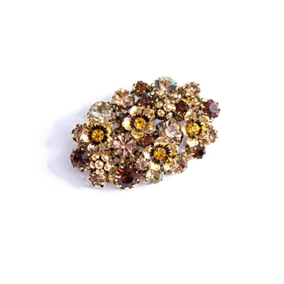 Vintage Made In Austria Yellow Diamante and Amber Rhinestone Brooch by Austria - Vintage Meet Modern Vintage Jewelry - Chicago, Illinois - #oldhollywoodglamour #vintagemeetmodern #designervintage #jewelrybox #antiquejewelry #vintagejewelry