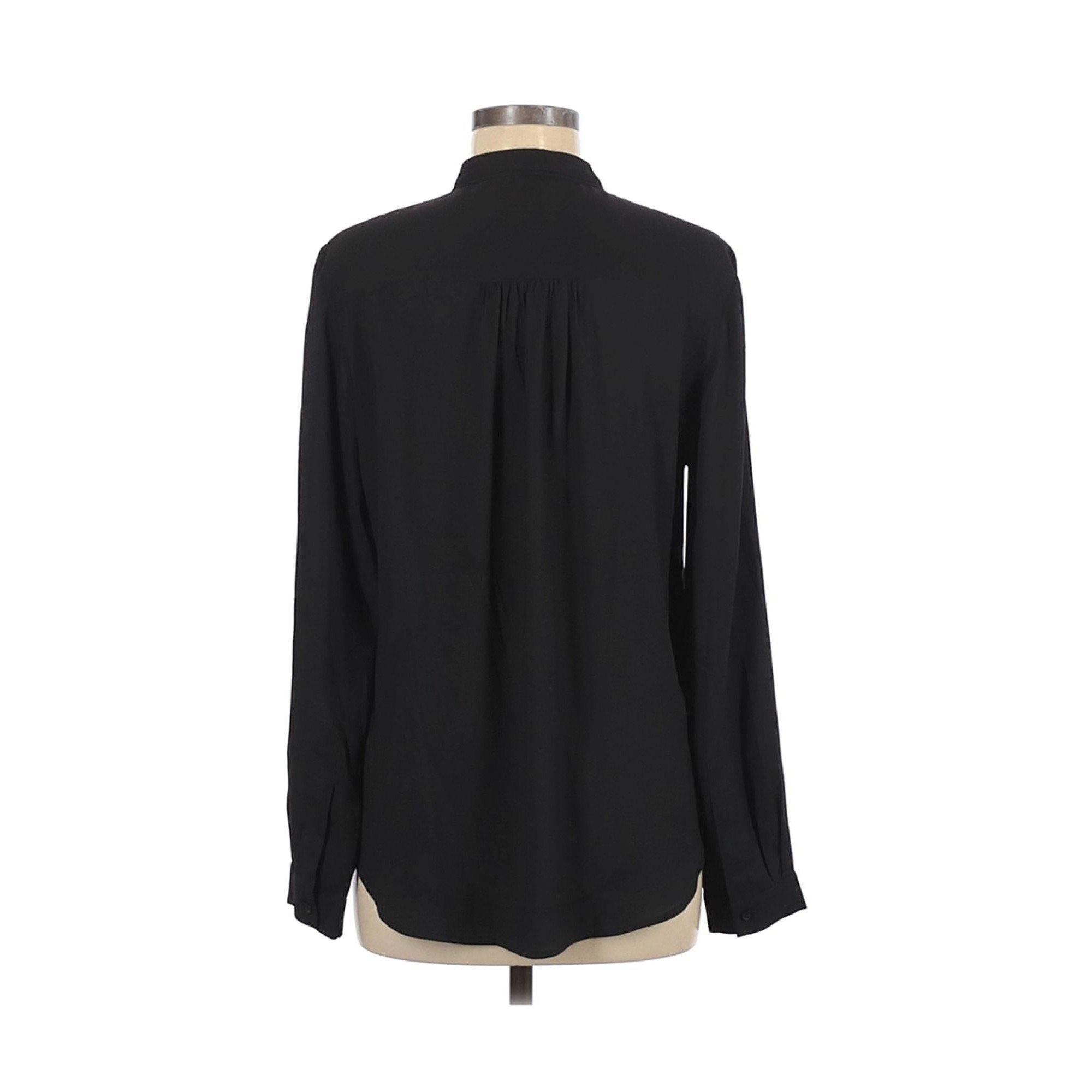 Anne Taylor Black Blouse with Pleat Detail and Bow by Ann Taylor - Vintage Meet Modern Vintage Jewelry - Chicago, Illinois - #oldhollywoodglamour #vintagemeetmodern #designervintage #jewelrybox #antiquejewelry #vintagejewelry