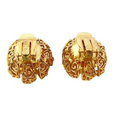 Vintage Judy Lee Iridescent Aurora Borealis Crystal Statement Earrings by Judy Lee - Vintage Meet Modern Vintage Jewelry - Chicago, Illinois - #oldhollywoodglamour #vintagemeetmodern #designervintage #jewelrybox #antiquejewelry #vintagejewelry
