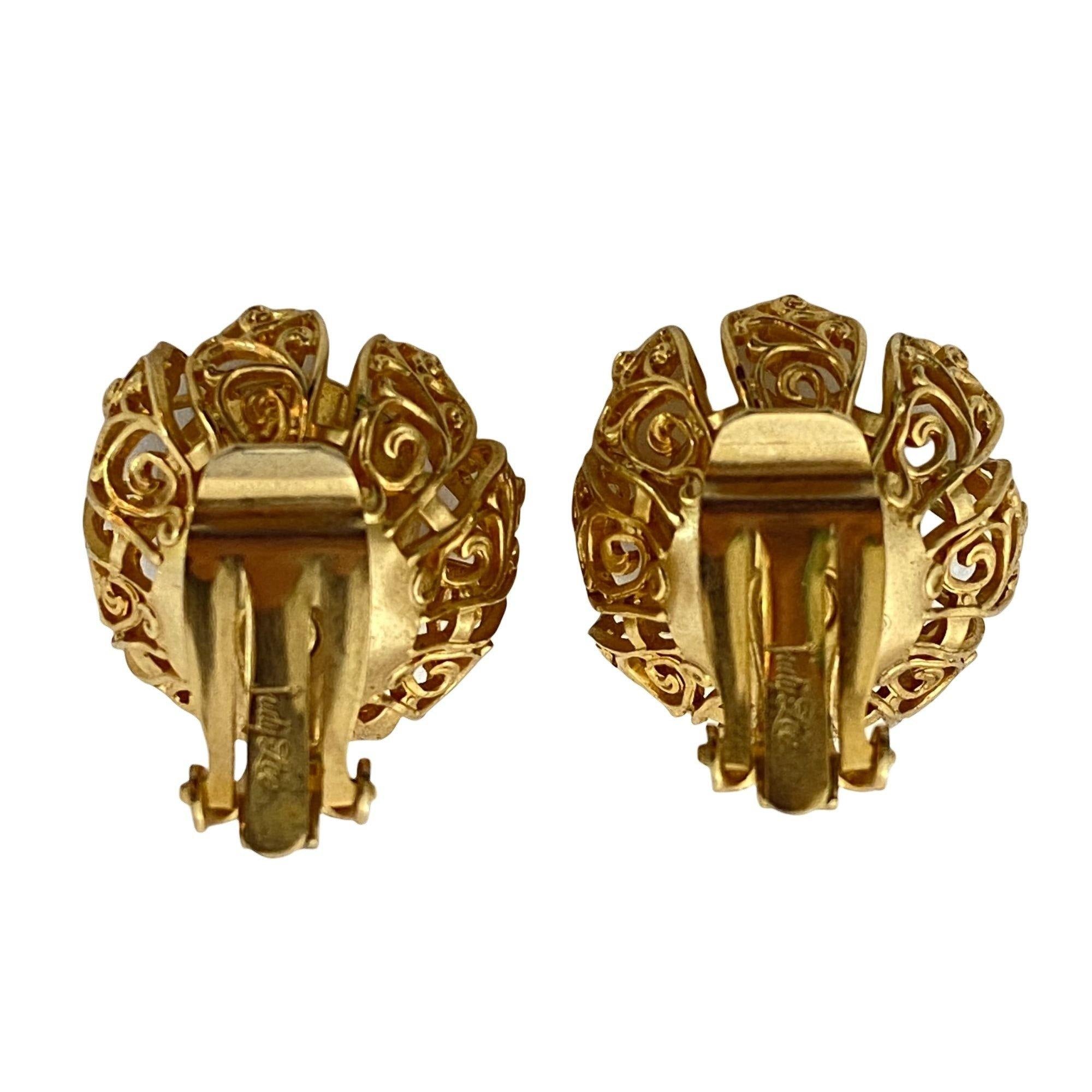 Vintage Judy Lee Iridescent Aurora Borealis Crystal Statement Earrings by Judy Lee - Vintage Meet Modern Vintage Jewelry - Chicago, Illinois - #oldhollywoodglamour #vintagemeetmodern #designervintage #jewelrybox #antiquejewelry #vintagejewelry