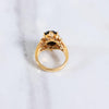 Vintage Jet Crystal Princess Style Cocktail Statement Ring by 18kt Gold Plated - Vintage Meet Modern Vintage Jewelry - Chicago, Illinois - #oldhollywoodglamour #vintagemeetmodern #designervintage #jewelrybox #antiquejewelry #vintagejewelry
