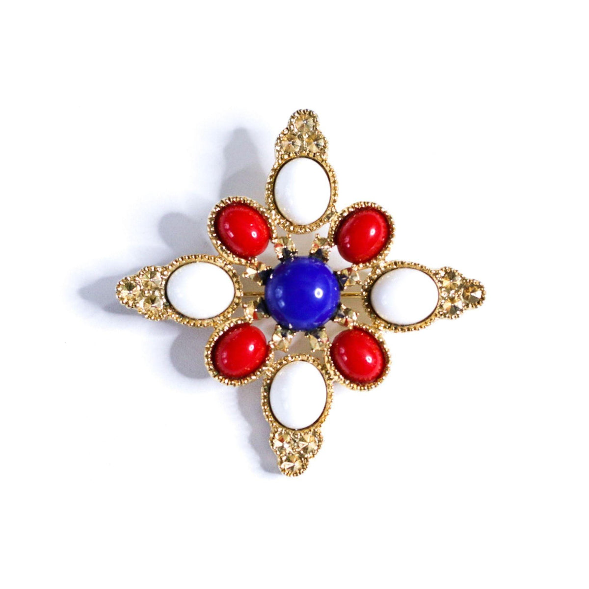 Vintage Sarah Coventry American Red, White, and Blue Brooch