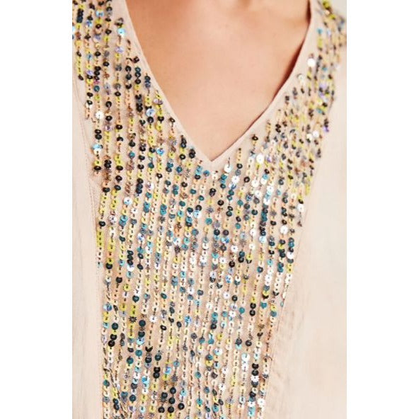 Anthropologie Kristie Sequined Peasant Blouse by Vintage Meet Modern - Vintage Meet Modern Vintage Jewelry - Chicago, Illinois - #oldhollywoodglamour #vintagemeetmodern #designervintage #jewelrybox #antiquejewelry #vintagejewelry