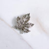 Vintage Lisner Silver with Marcasite Leaf Brooch by Lisner - Vintage Meet Modern Vintage Jewelry - Chicago, Illinois - #oldhollywoodglamour #vintagemeetmodern #designervintage #jewelrybox #antiquejewelry #vintagejewelry