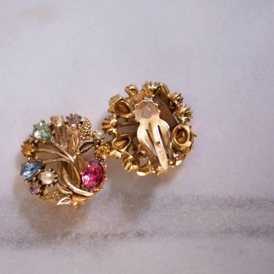 Vintage STAR Colorful Pastel Rhinestone Statement Earrings by STAR - Vintage Meet Modern Vintage Jewelry - Chicago, Illinois - #oldhollywoodglamour #vintagemeetmodern #designervintage #jewelrybox #antiquejewelry #vintagejewelry