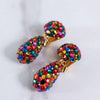 Vintage Bellini for Formart Rainbow Rhinestone Dangling Statement Earrings by Bellini for Formart - Vintage Meet Modern Vintage Jewelry - Chicago, Illinois - #oldhollywoodglamour #vintagemeetmodern #designervintage #jewelrybox #antiquejewelry #vintagejewelry