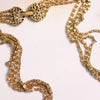 Vintage Goldette Multi Strand Gold Necklace with Etched Crystal Cameo by Goldette - Vintage Meet Modern Vintage Jewelry - Chicago, Illinois - #oldhollywoodglamour #vintagemeetmodern #designervintage #jewelrybox #antiquejewelry #vintagejewelry