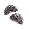 Vintage Fan Shape with Aurora Borealis Silver Shoe Clips by Unsigned Beauty - Vintage Meet Modern Vintage Jewelry - Chicago, Illinois - #oldhollywoodglamour #vintagemeetmodern #designervintage #jewelrybox #antiquejewelry #vintagejewelry