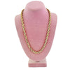 Vintage Medium Width Gold Rope Chain Necklace by Unsigned Beauty - Vintage Meet Modern Vintage Jewelry - Chicago, Illinois - #oldhollywoodglamour #vintagemeetmodern #designervintage #jewelrybox #antiquejewelry #vintagejewelry