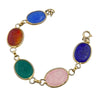 Vintage Colorful Semi Precious Gemstone Bracelet by Unsigned Beauty - Vintage Meet Modern Vintage Jewelry - Chicago, Illinois - #oldhollywoodglamour #vintagemeetmodern #designervintage #jewelrybox #antiquejewelry #vintagejewelry