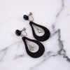 Vintage Art Deco Black Celluloid Doorknocker Earrings with Marcasite Accents by Art Deco Era - Vintage Meet Modern Vintage Jewelry - Chicago, Illinois - #oldhollywoodglamour #vintagemeetmodern #designervintage #jewelrybox #antiquejewelry #vintagejewelry