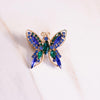 Vintage Blue and Green Rhinestone Butterfly Brooch by Unsigned Beauty - Vintage Meet Modern Vintage Jewelry - Chicago, Illinois - #oldhollywoodglamour #vintagemeetmodern #designervintage #jewelrybox #antiquejewelry #vintagejewelry