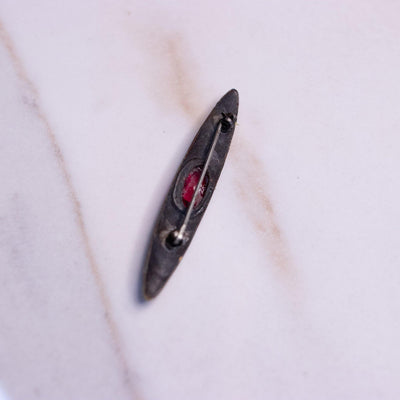 Vintage Czech Bar Pin Brooch with Pink Rhinestones by Czech - Vintage Meet Modern Vintage Jewelry - Chicago, Illinois - #oldhollywoodglamour #vintagemeetmodern #designervintage #jewelrybox #antiquejewelry #vintagejewelry