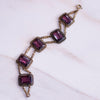 Vintage Czech Amethyst Crystal Panel Bracelet by Czech - Vintage Meet Modern Vintage Jewelry - Chicago, Illinois - #oldhollywoodglamour #vintagemeetmodern #designervintage #jewelrybox #antiquejewelry #vintagejewelry