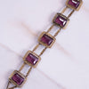 Vintage Czech Amethyst Crystal Panel Bracelet by Czech - Vintage Meet Modern Vintage Jewelry - Chicago, Illinois - #oldhollywoodglamour #vintagemeetmodern #designervintage #jewelrybox #antiquejewelry #vintagejewelry