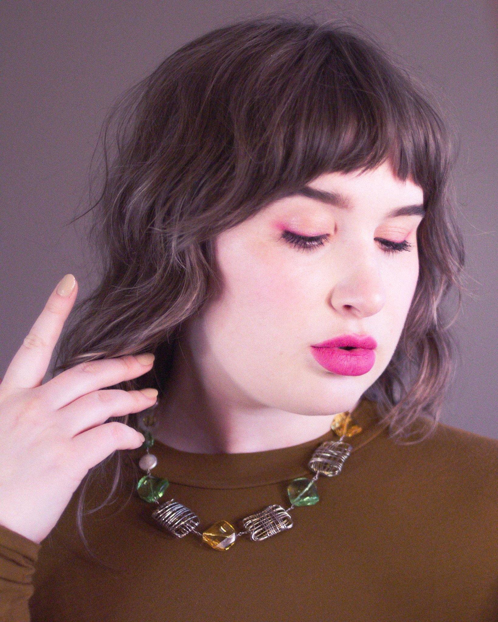 Vintage Green and Yellow Quartz, Coin Pearl and Silver Wire Necklace by Unsigned Beauty - Vintage Meet Modern Vintage Jewelry - Chicago, Illinois - #oldhollywoodglamour #vintagemeetmodern #designervintage #jewelrybox #antiquejewelry #vintagejewelry