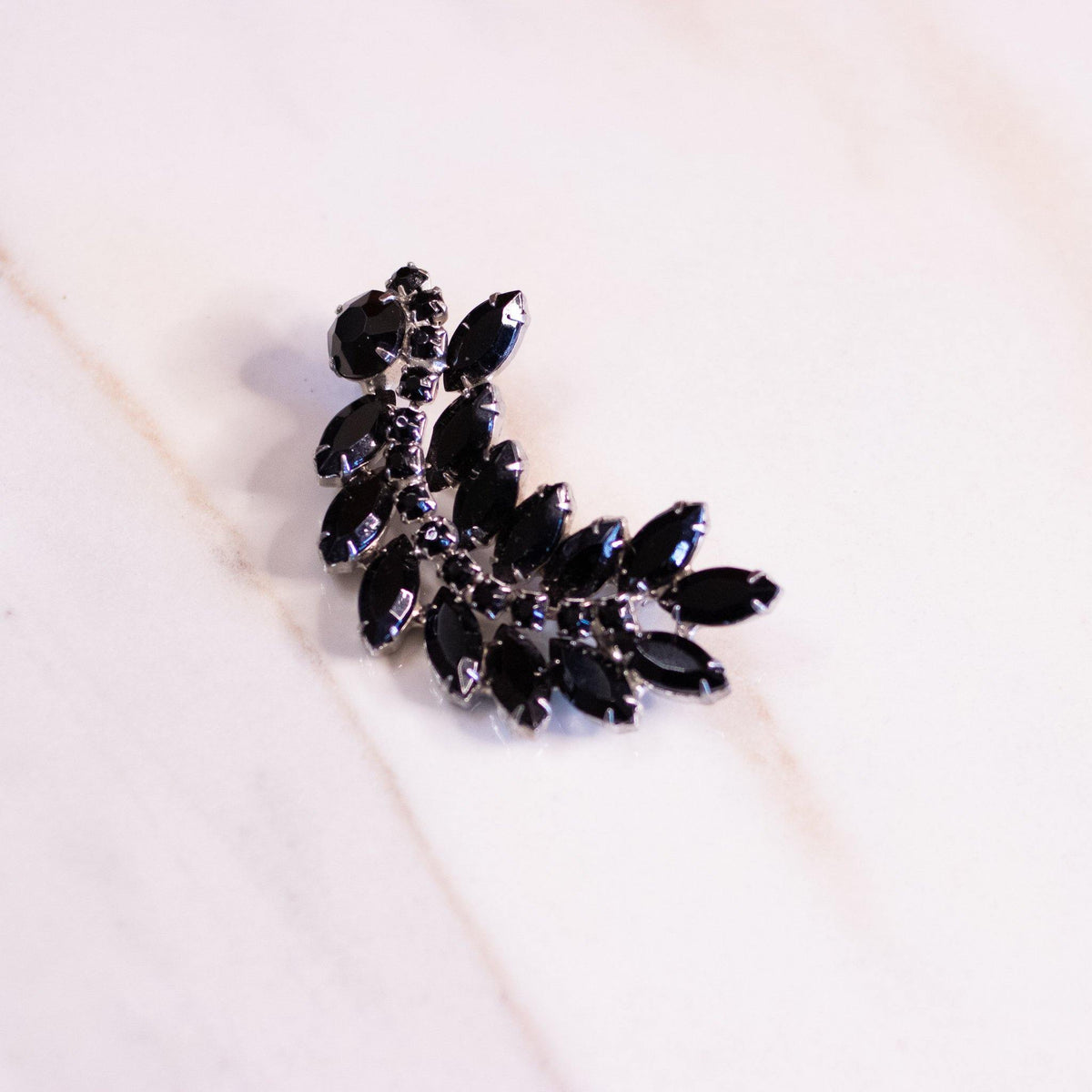 Vintage Jet Juliana Brooch