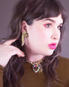 Vintage Juliana Heliotrope and Aurora Borealis Rhinestone Statement Necklace by Juliana - Vintage Meet Modern Vintage Jewelry - Chicago, Illinois - #oldhollywoodglamour #vintagemeetmodern #designervintage #jewelrybox #antiquejewelry #vintagejewelry
