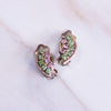 Vintage Kramer NY Petite Green and Pink Rhinestone Earrings by Kramer NY - Vintage Meet Modern Vintage Jewelry - Chicago, Illinois - #oldhollywoodglamour #vintagemeetmodern #designervintage #jewelrybox #antiquejewelry #vintagejewelry