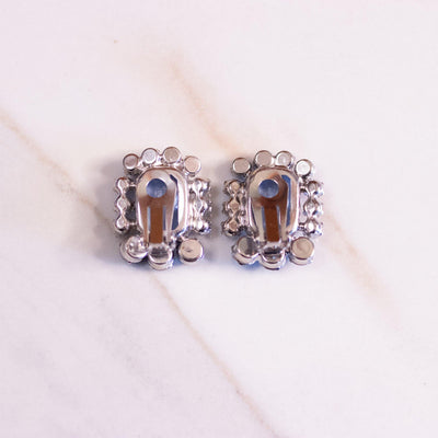 Vintage Large Blue Crystal Statement Earrings by Schreiner - Vintage Meet Modern Vintage Jewelry - Chicago, Illinois - #oldhollywoodglamour #vintagemeetmodern #designervintage #jewelrybox #antiquejewelry #vintagejewelry