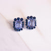 Vintage Large Blue Crystal Statement Earrings by Schreiner - Vintage Meet Modern Vintage Jewelry - Chicago, Illinois - #oldhollywoodglamour #vintagemeetmodern #designervintage #jewelrybox #antiquejewelry #vintagejewelry
