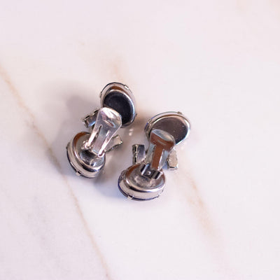Vintage Light and Dark Blue Rhinestone Statement Earrings by Unsigned Beauties - Vintage Meet Modern Vintage Jewelry - Chicago, Illinois - #oldhollywoodglamour #vintagemeetmodern #designervintage #jewelrybox #antiquejewelry #vintagejewelry