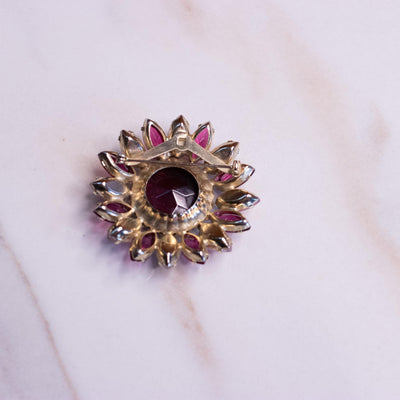 Vintage Light Pink and Magenta Rhinestone Brooch by West Germany - Vintage Meet Modern Vintage Jewelry - Chicago, Illinois - #oldhollywoodglamour #vintagemeetmodern #designervintage #jewelrybox #antiquejewelry #vintagejewelry