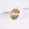 Vintage Mid Century Modern Jade and Faux Pearl Ring by Unsigned Beauty - Vintage Meet Modern Vintage Jewelry - Chicago, Illinois - #oldhollywoodglamour #vintagemeetmodern #designervintage #jewelrybox #antiquejewelry #vintagejewelry