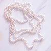 Vintage Sautoir Length White Glass Pearl Necklace by Unsigned Beauty - Vintage Meet Modern Vintage Jewelry - Chicago, Illinois - #oldhollywoodglamour #vintagemeetmodern #designervintage #jewelrybox #antiquejewelry #vintagejewelry