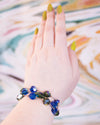 Vintage Vendome Floated Crystal Blue and Green Aurora Borealis Double Strand Bracelet by Vendome - Vintage Meet Modern Vintage Jewelry - Chicago, Illinois - #oldhollywoodglamour #vintagemeetmodern #designervintage #jewelrybox #antiquejewelry #vintagejewelry