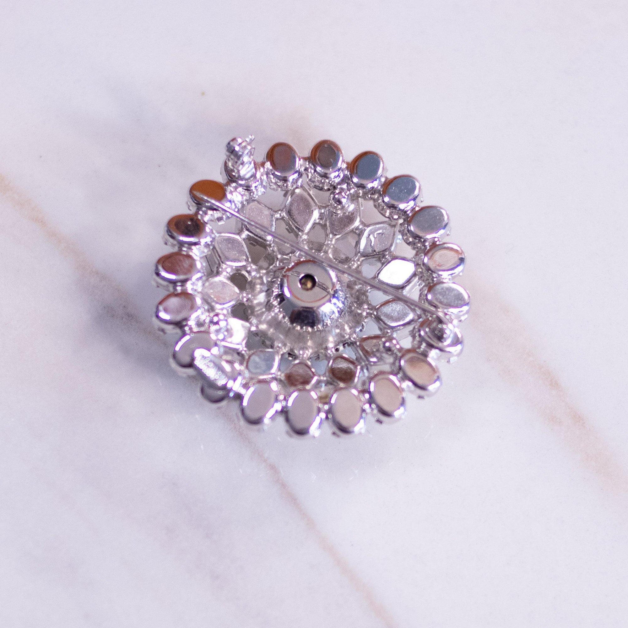 Vintage Warner Art Deco Diamante Medallion Brooch by Warner - Vintage Meet Modern Vintage Jewelry - Chicago, Illinois - #oldhollywoodglamour #vintagemeetmodern #designervintage #jewelrybox #antiquejewelry #vintagejewelry