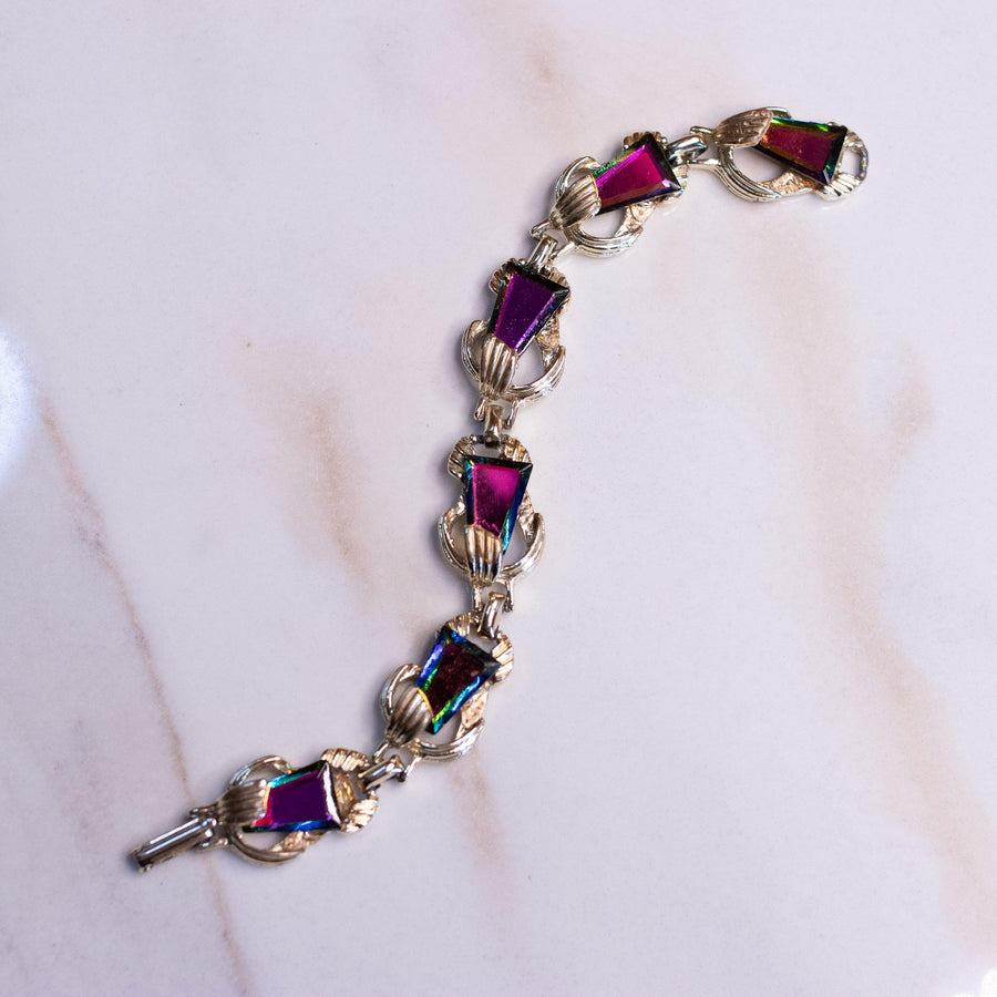 Vintage Watermelon Rhinestone Bracelet by Juliana - Vintage Meet Modern Vintage Jewelry - Chicago, Illinois - #oldhollywoodglamour #vintagemeetmodern #designervintage #jewelrybox #antiquejewelry #vintagejewelry