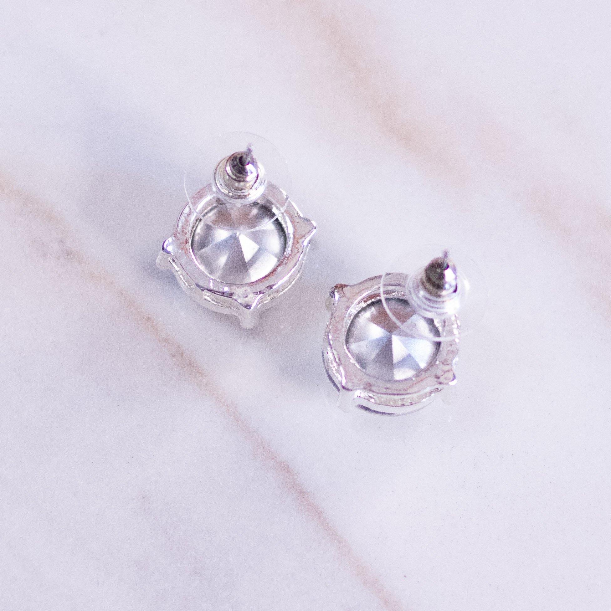 Crystal Clear Candy Stud Earrings by Vintage Meet Modern - Vintage Meet Modern Vintage Jewelry - Chicago, Illinois - #oldhollywoodglamour #vintagemeetmodern #designervintage #jewelrybox #antiquejewelry #vintagejewelry