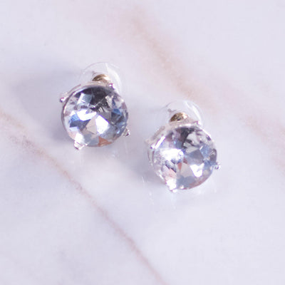 Crystal Clear Candy Stud Earrings by Vintage Meet Modern - Vintage Meet Modern Vintage Jewelry - Chicago, Illinois - #oldhollywoodglamour #vintagemeetmodern #designervintage #jewelrybox #antiquejewelry #vintagejewelry