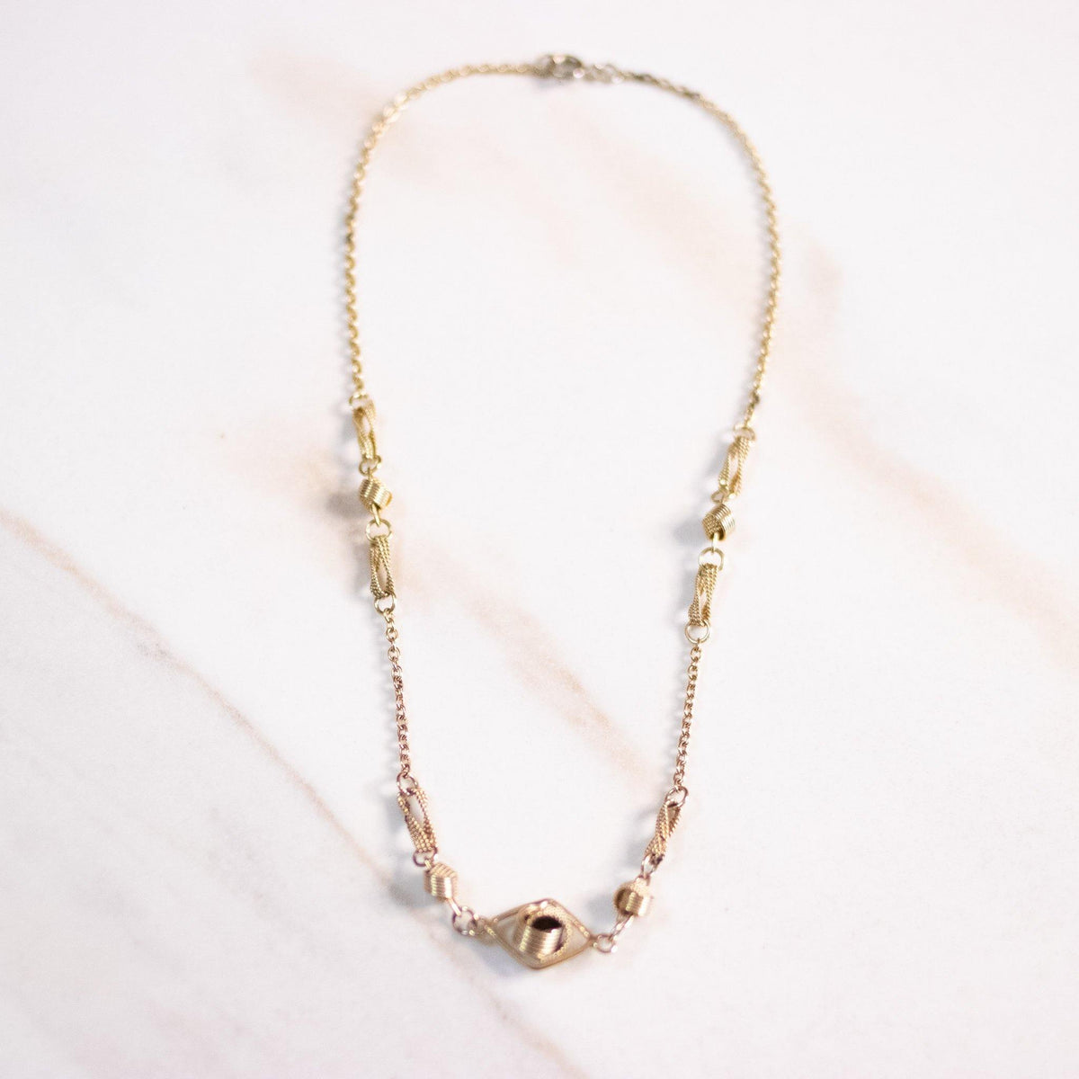 Vintage 1970s Minimalist Gold Knot Necklace