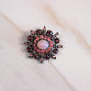 Vintage Coro Brooch with Pink, Purple Rhinestones and Glass Opal Stones by Coro - Vintage Meet Modern Vintage Jewelry - Chicago, Illinois - #oldhollywoodglamour #vintagemeetmodern #designervintage #jewelrybox #antiquejewelry #vintagejewelry