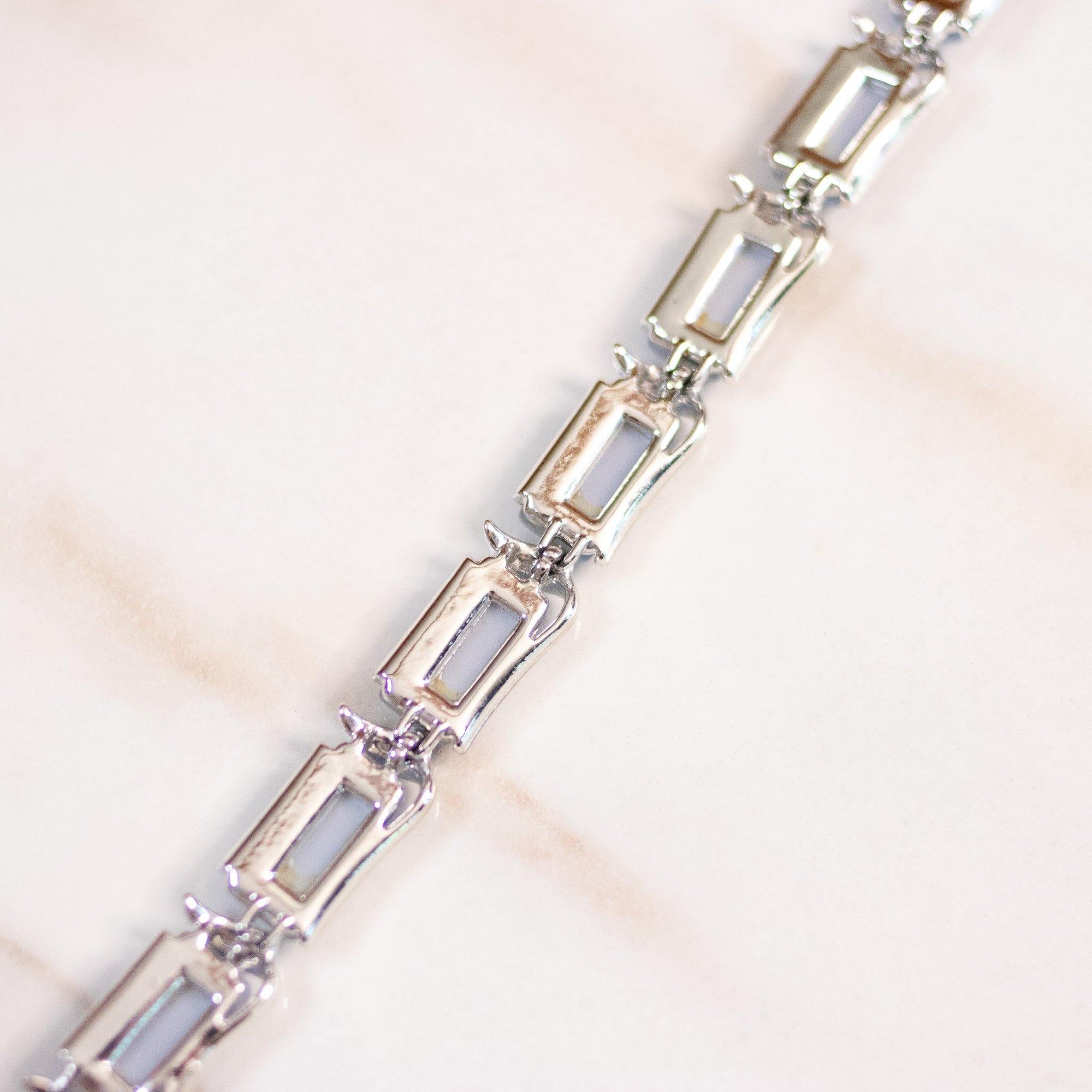 Vintage Light Blue Thermoset Bracelet by Unsigned Beauty - Vintage Meet Modern Vintage Jewelry - Chicago, Illinois - #oldhollywoodglamour #vintagemeetmodern #designervintage #jewelrybox #antiquejewelry #vintagejewelry