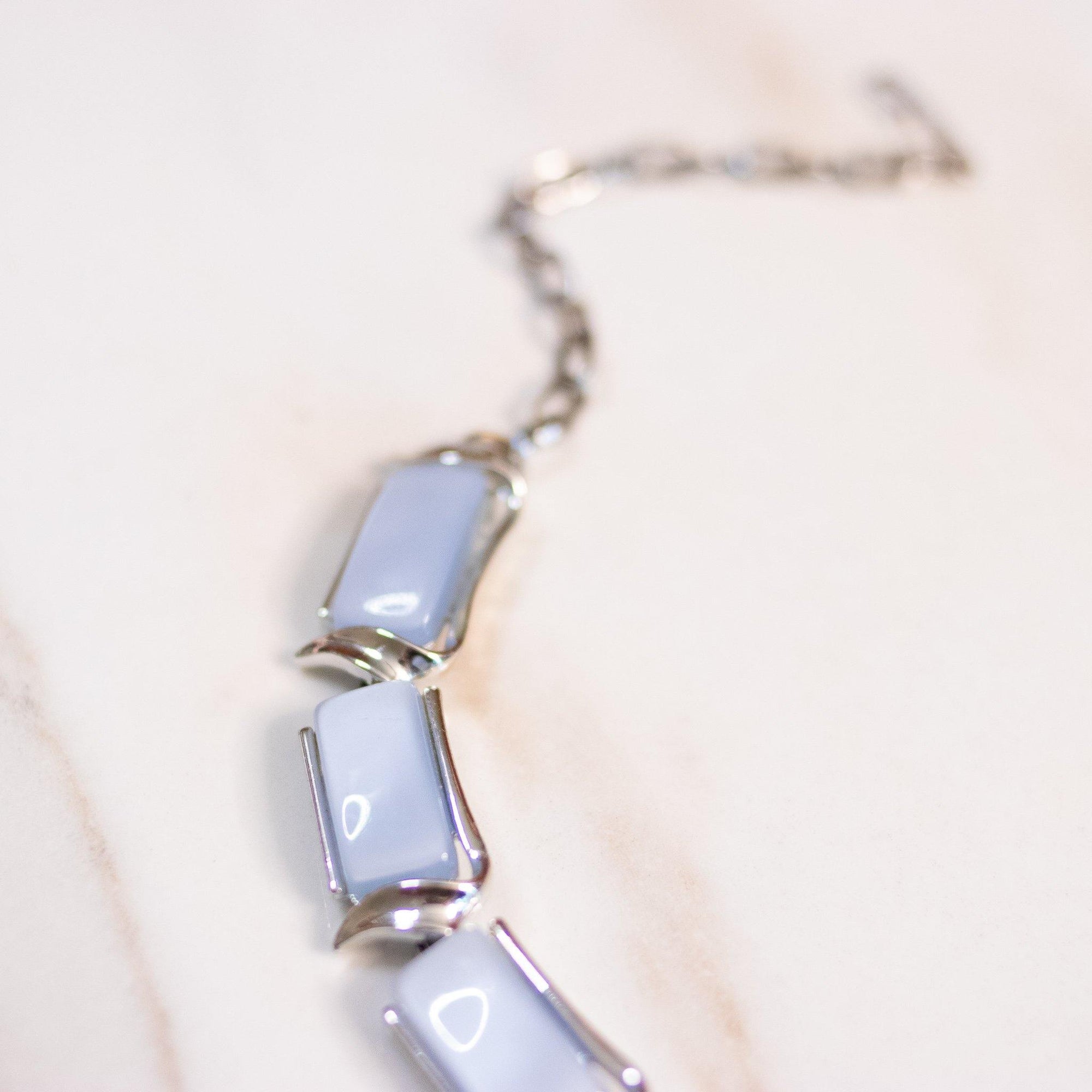 Vintage Light Blue Thermoset Necklace by Coro - Vintage Meet Modern Vintage Jewelry - Chicago, Illinois - #oldhollywoodglamour #vintagemeetmodern #designervintage #jewelrybox #antiquejewelry #vintagejewelry