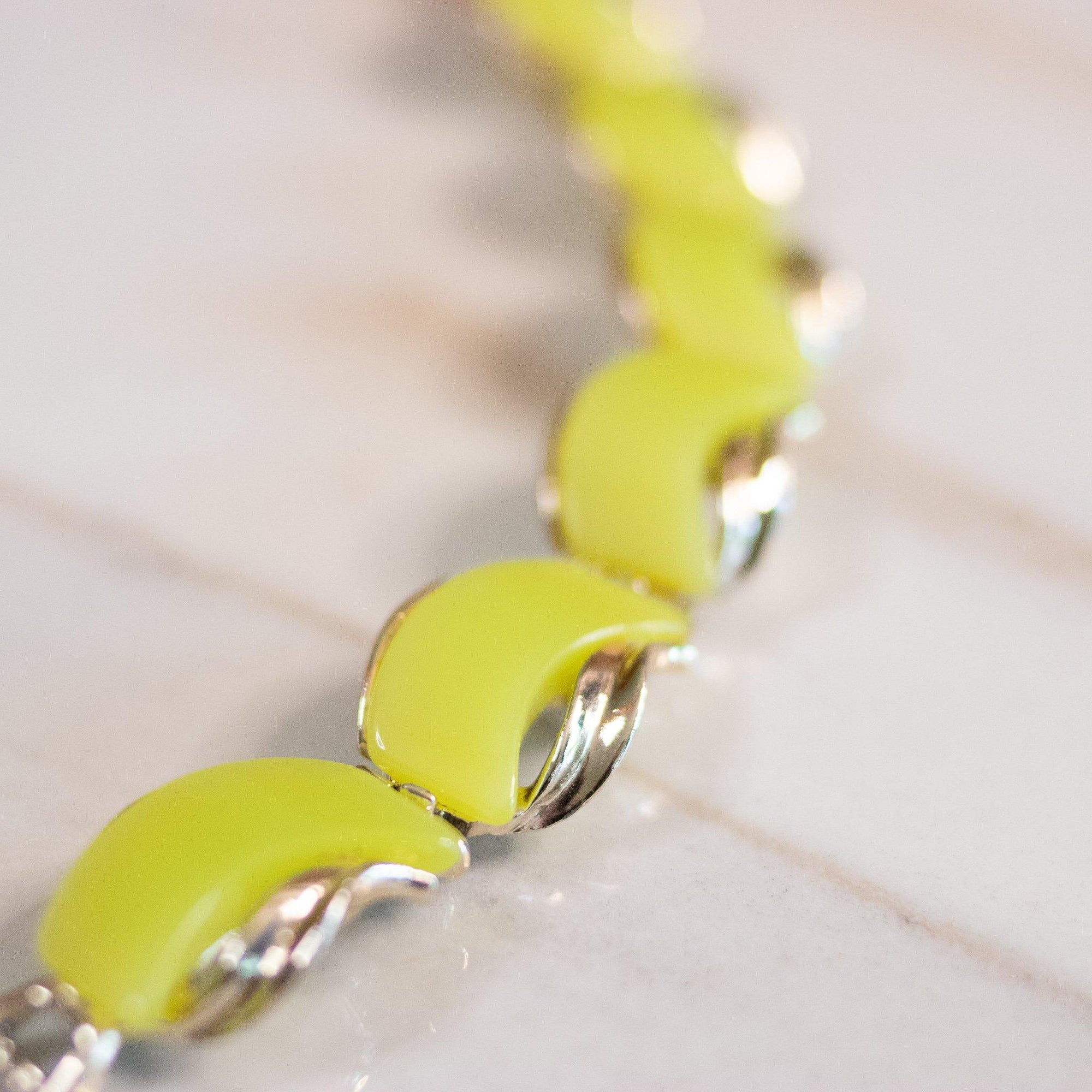 Vintage Light Green Thermoset Bracelet by Coro - Vintage Meet Modern Vintage Jewelry - Chicago, Illinois - #oldhollywoodglamour #vintagemeetmodern #designervintage #jewelrybox #antiquejewelry #vintagejewelry