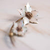Vintage Mother of Pearl Double Flower Brooch by 1/20 12kt Gold Filled - Vintage Meet Modern Vintage Jewelry - Chicago, Illinois - #oldhollywoodglamour #vintagemeetmodern #designervintage #jewelrybox #antiquejewelry #vintagejewelry