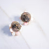 Vintage Pink and Cream Shell Statement Earrings by Made in Japan - Vintage Meet Modern Vintage Jewelry - Chicago, Illinois - #oldhollywoodglamour #vintagemeetmodern #designervintage #jewelrybox #antiquejewelry #vintagejewelry